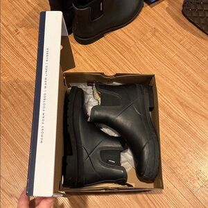 Tretorn Black Rain Boots with Faux Fur Lining